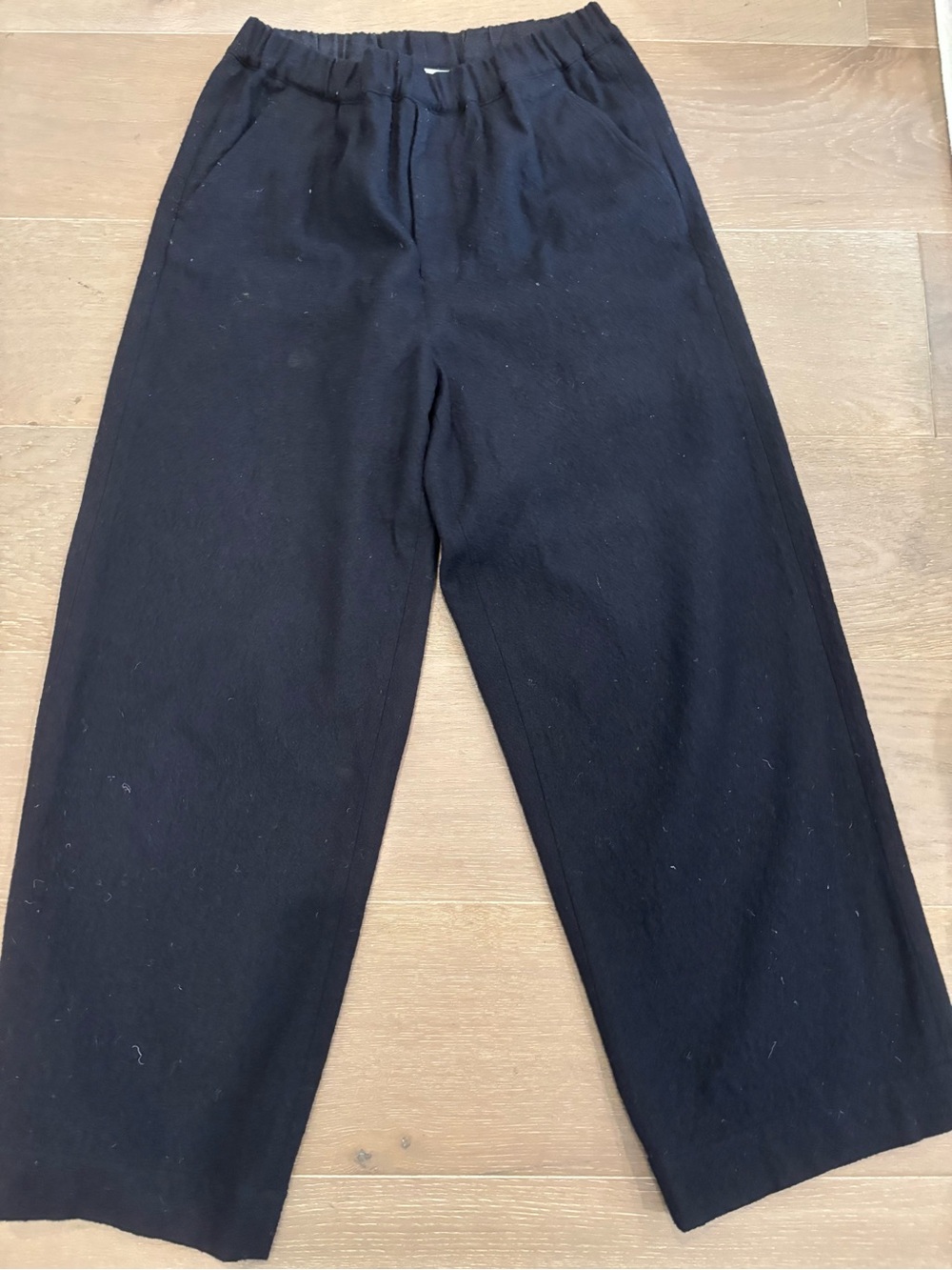 ARTS & SCIENCE Japan 100% Wool Easy Trousers - Dark Navy - Size 1 (US S/2-4)